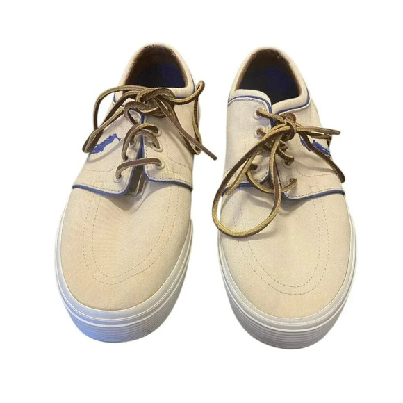 Ralph Lauren Other - Polo Ralph Lauren Shoes Faxon Low Top Sneakers Canvas - Men’s 9.5 D - Khaki